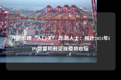 严把市场“入口关” 市场人士：预计2024年ipo数量和融资规模将收缩