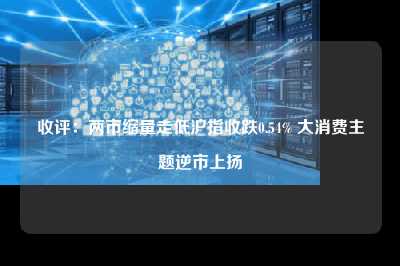 收评：两市缩量走低沪指收跌0.54% 大消费主题逆市上扬