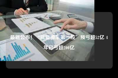 最新公布！“新能源车第一股”预亏超52亿 4年已亏超200亿